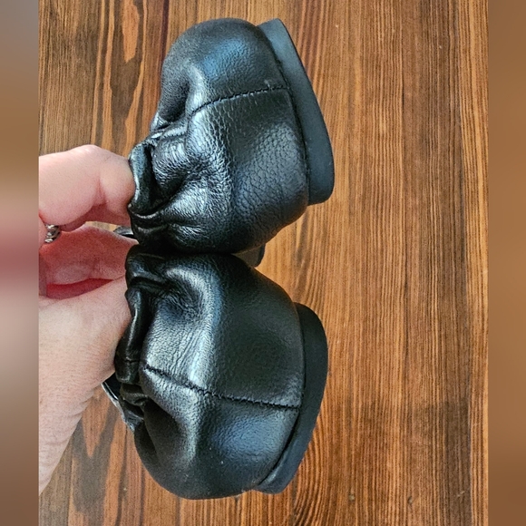 Tory Burch Black and Gold Reva Ballet Flats - Picture 4 of 4